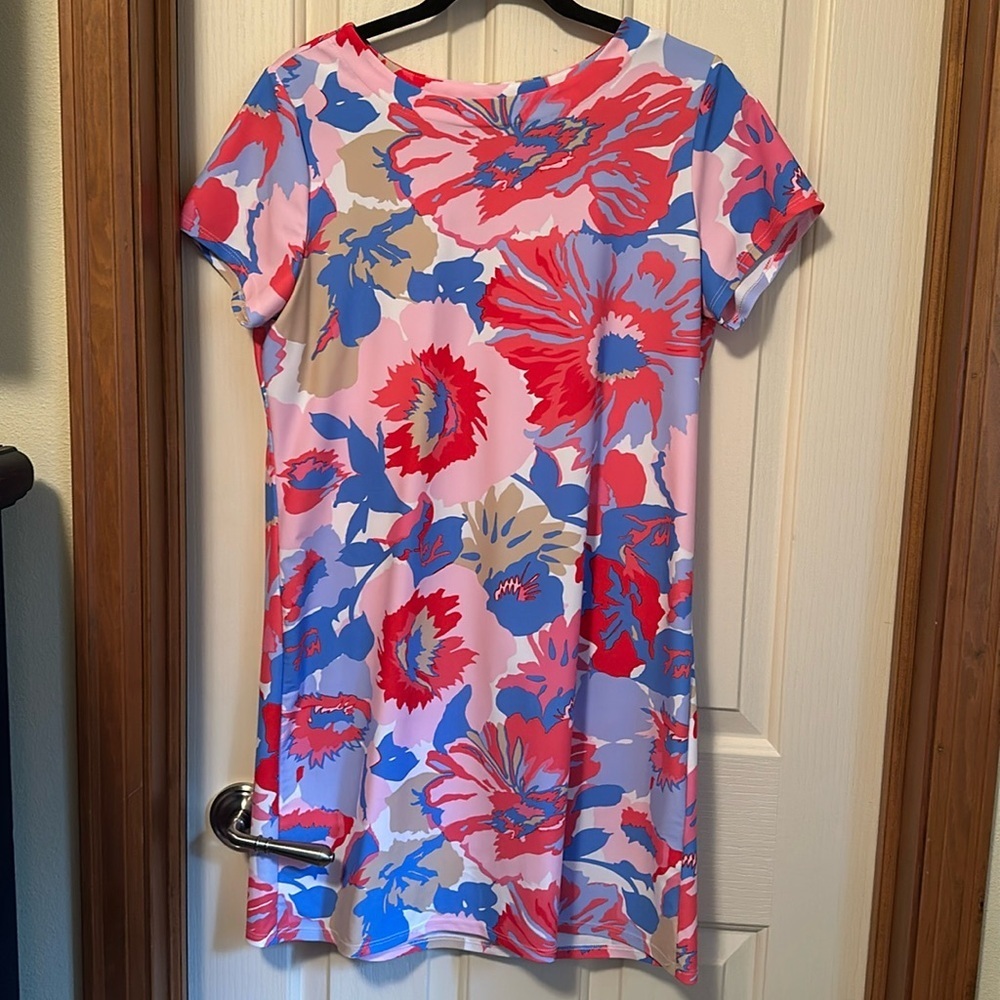Jude Connally Ella dress in periwinkle wildflower , size large, great condition